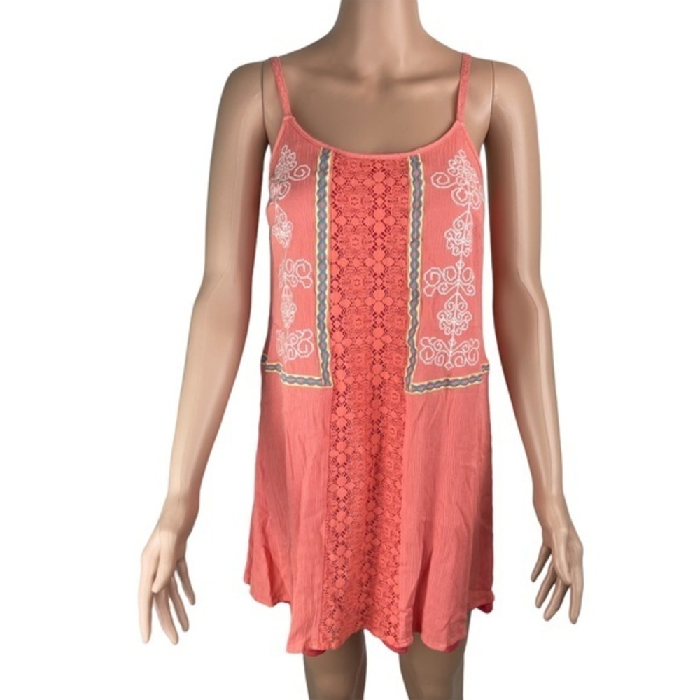 Flying Tomato Pink Lace Front Pink Mini Dress